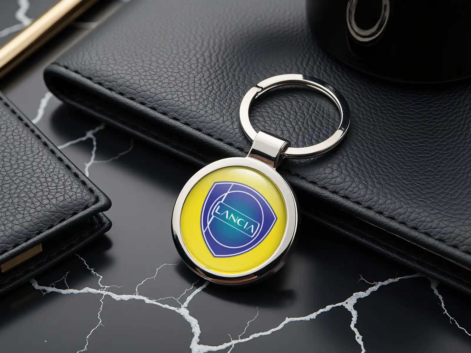 Lancia Llavero Personalizado Logo Premium